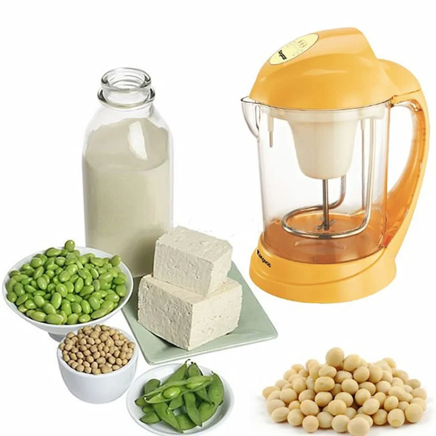 Máy xay hạt và các nguyên liệu khi nấu sữa đậu nành