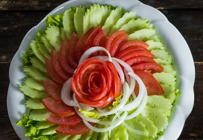 Trang trí salad