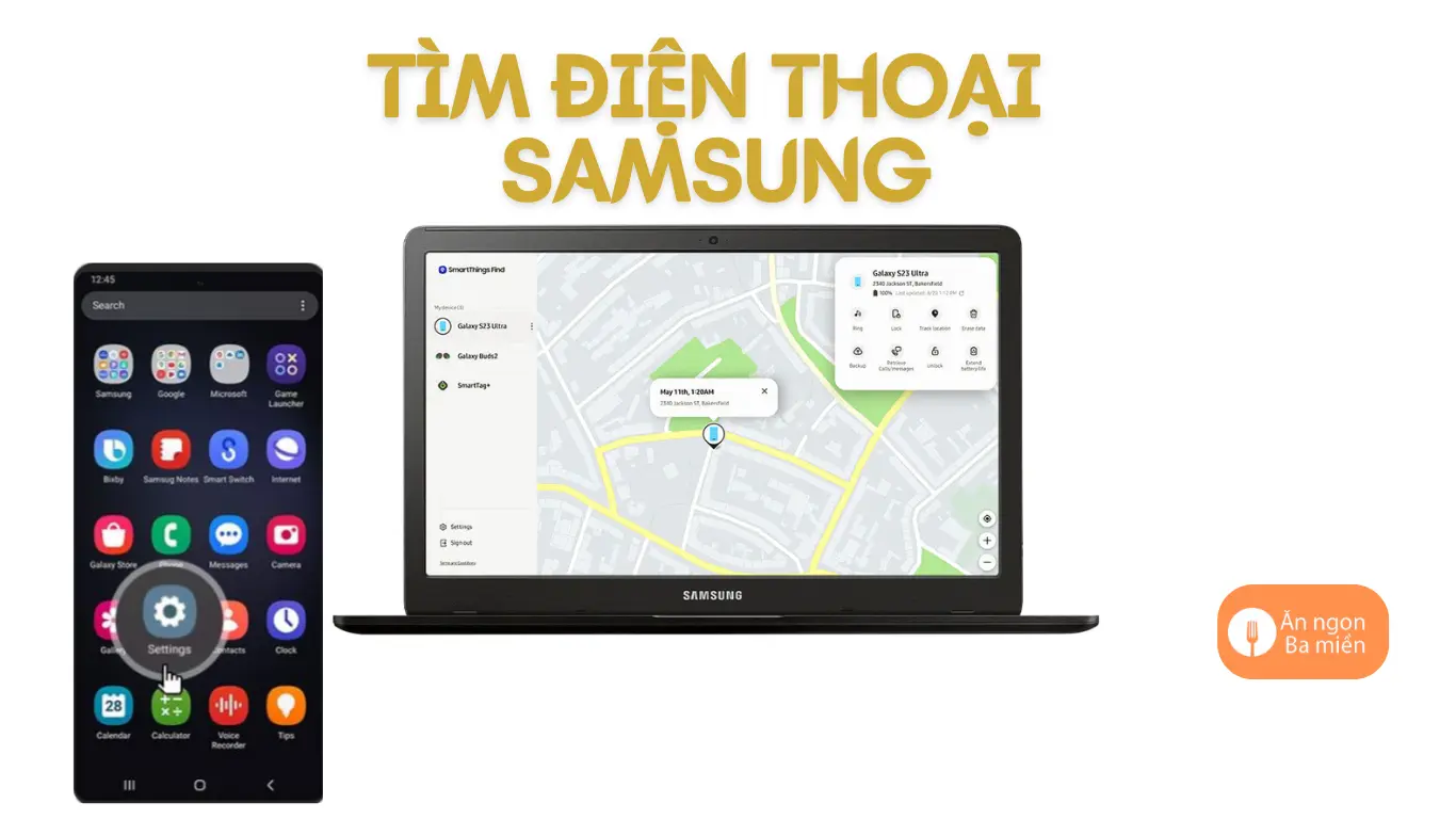 Cách tìm điện thoại Samsung khi bị thất 