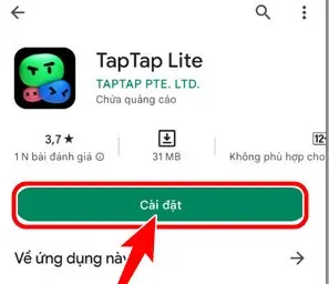 Cài đặt TapTap trên ChPlay